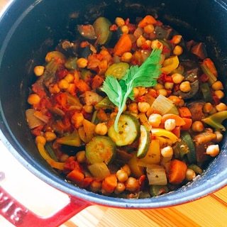 腸活☆ひよこ豆とたっぷりお野菜のラタトゥイユ